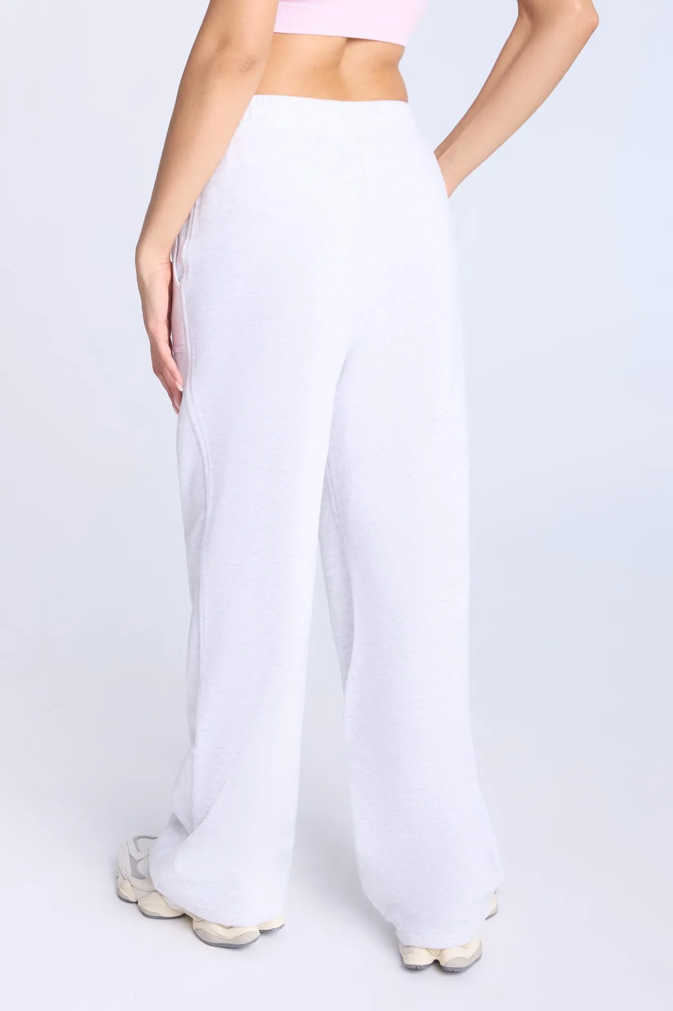 Seam Detail Wide Leg Sweatpants