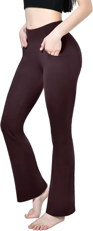 SINOPHANT Flare Leggings for Women, High Waisted Flared Leggings with Pockets for Women Bootcut Casual Workout Yoga Pants