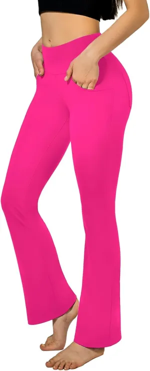 SINOPHANT Flare Leggings for Women, High Waisted Flared Leggings with Pockets for Women Bootcut Casual Workout Yoga Pants