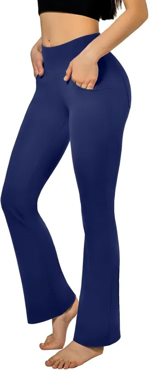 SINOPHANT Flare Leggings for Women, High Waisted Flared Leggings with Pockets for Women Bootcut Casual Workout Yoga Pants