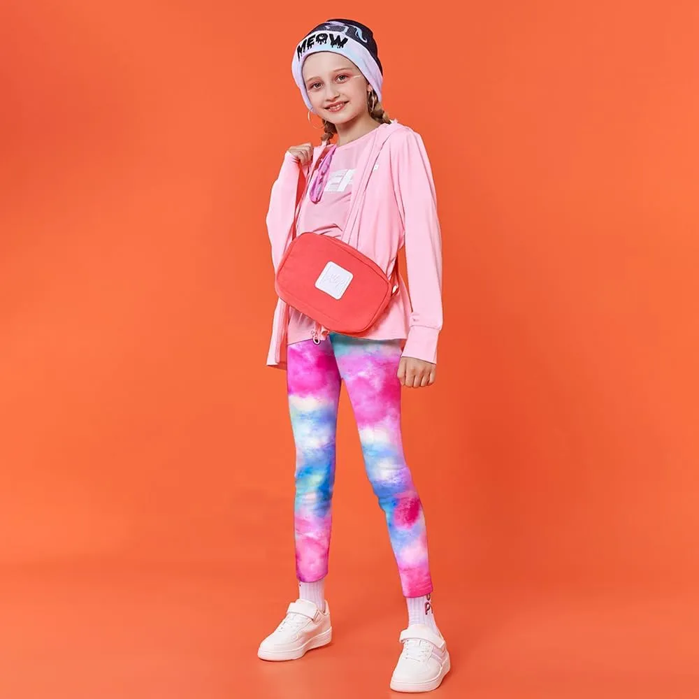 Slaixiu 4 Pack Leggings for Girls - Soft & Comfortable Ankle Length Printed Leggings for Kids (3T to 12 Years)
