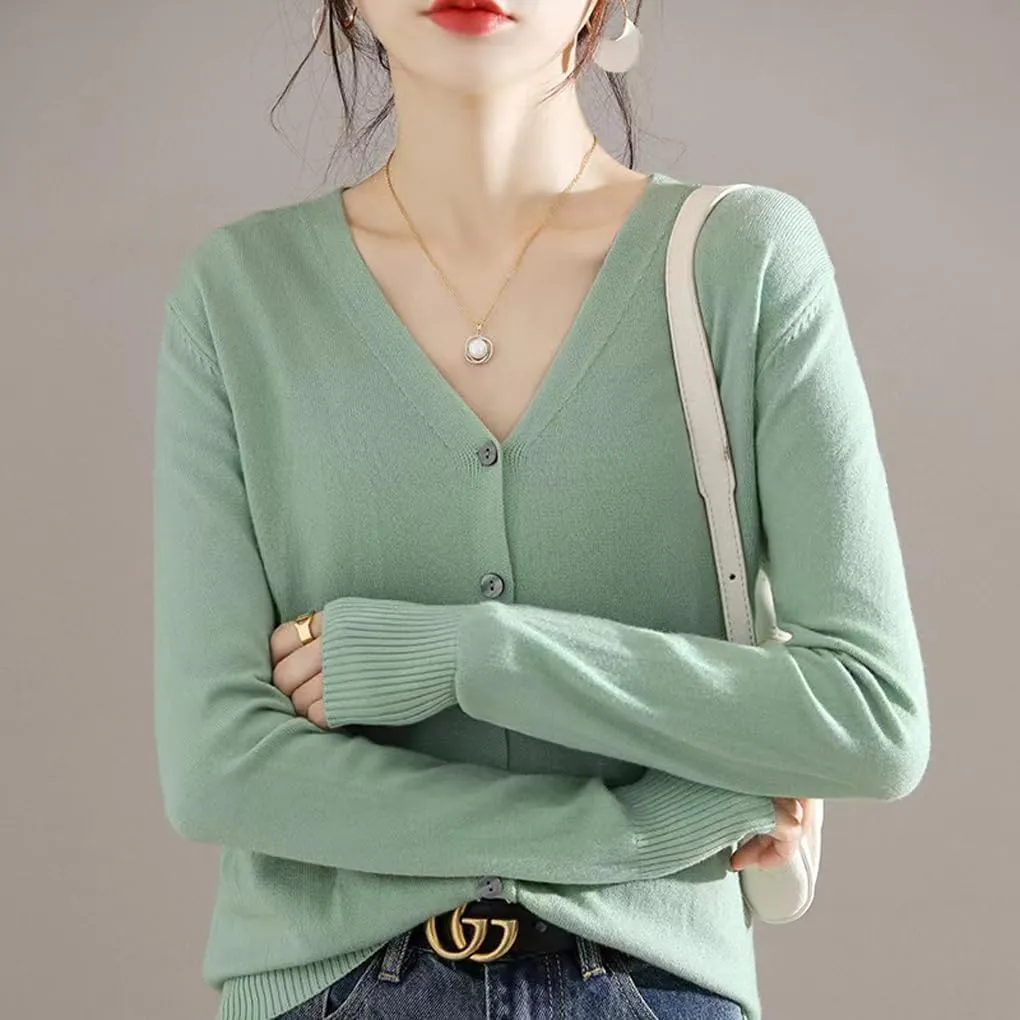 Sunfaynis Women's Long Sleeve Thin Lightweight Cardigan Sweaters for Women Dressy Summer Spring Fall Cardigan
