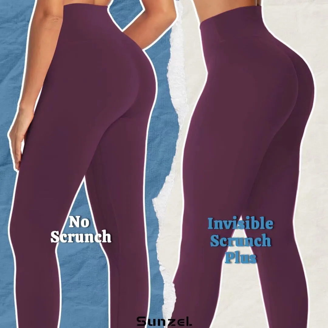 Sunzel Workout Leggings for Women Butt Lifting, Scrunch Butt Tummy Control Gym Leggings, High Waisted Squat Proof Yoga Pants