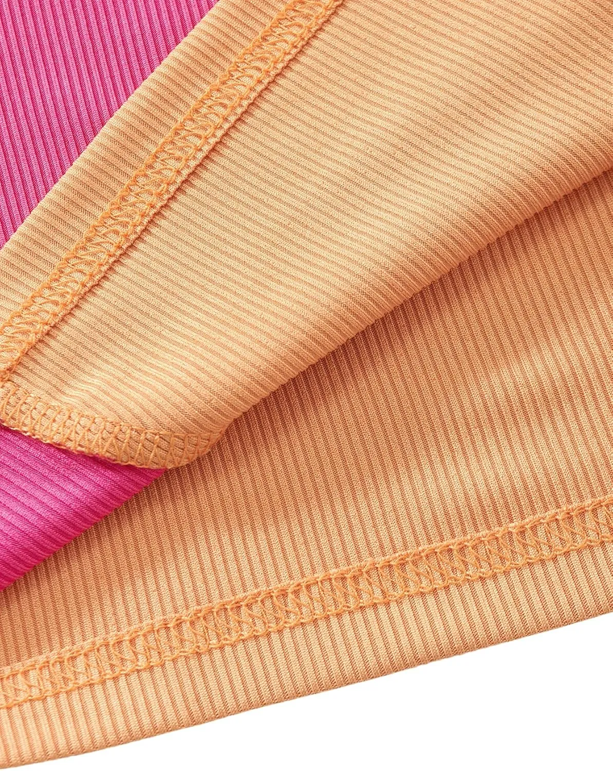 SweatyRocks Women's Summer Ribbed Knit Sleeveless Vest Color Block Crop Tank Top