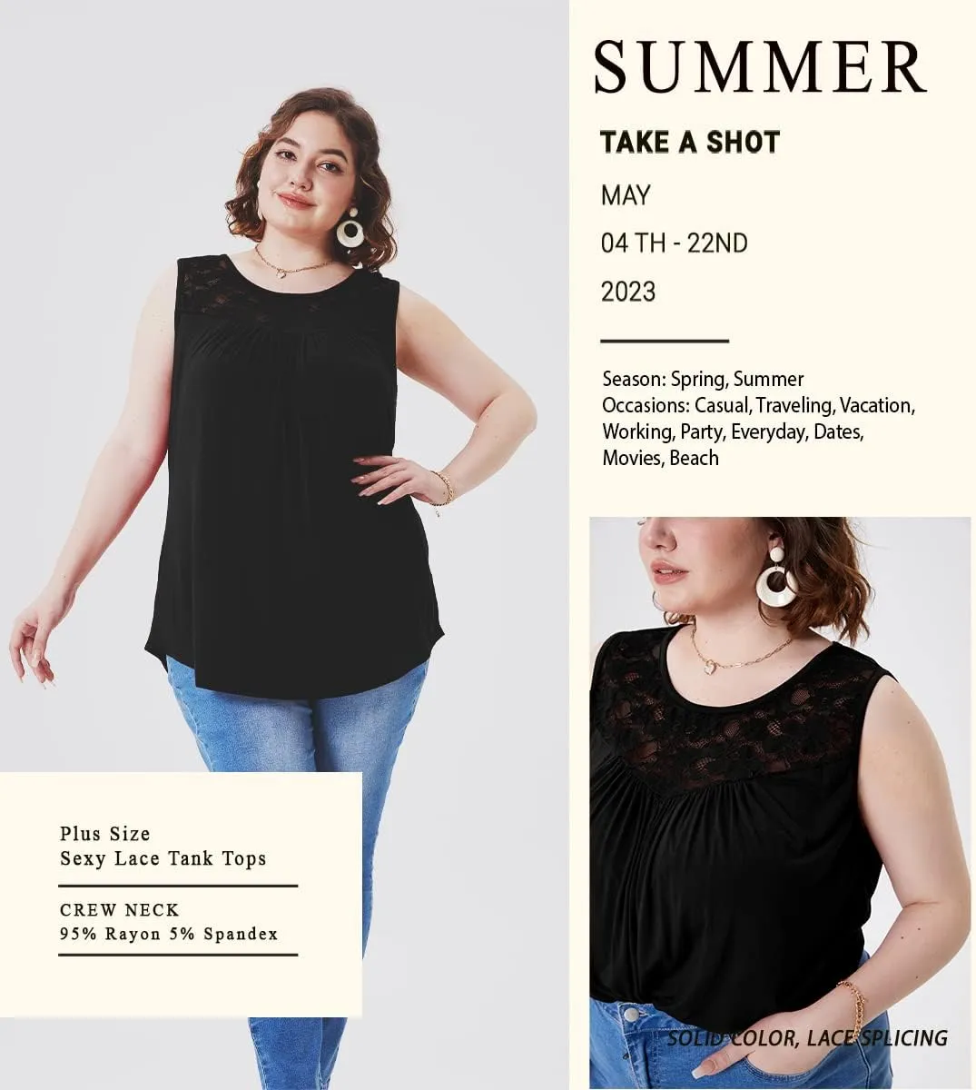 TIYOMI Plus Size Floral Tank Tops for Women Sleeveless Shirts Summer Tunic Tank Tops Flowy Camisoles XL-5XL