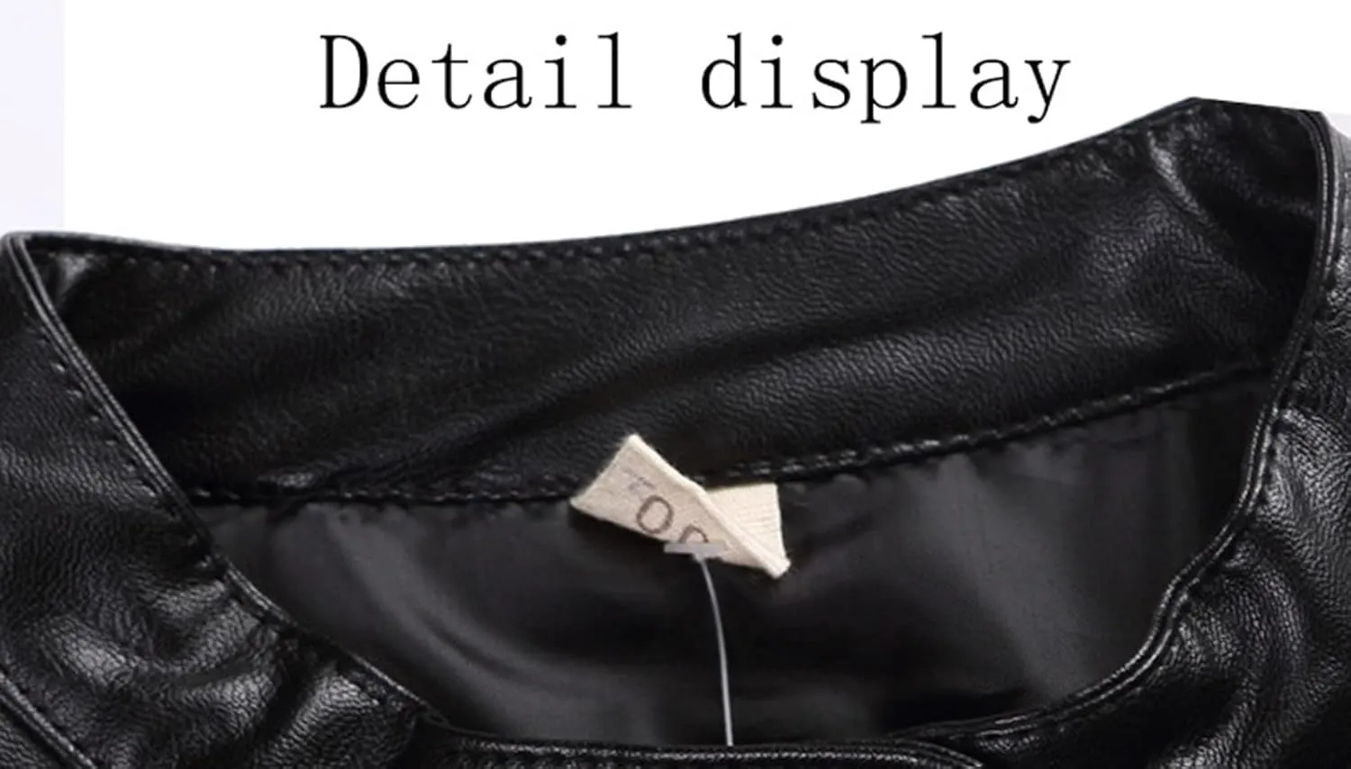 Toddler Kids Little Boys Long Sleeve Faux Leather Zipper Jacket Spring Autumn Lightweight PU 2t Lightweight Puffy