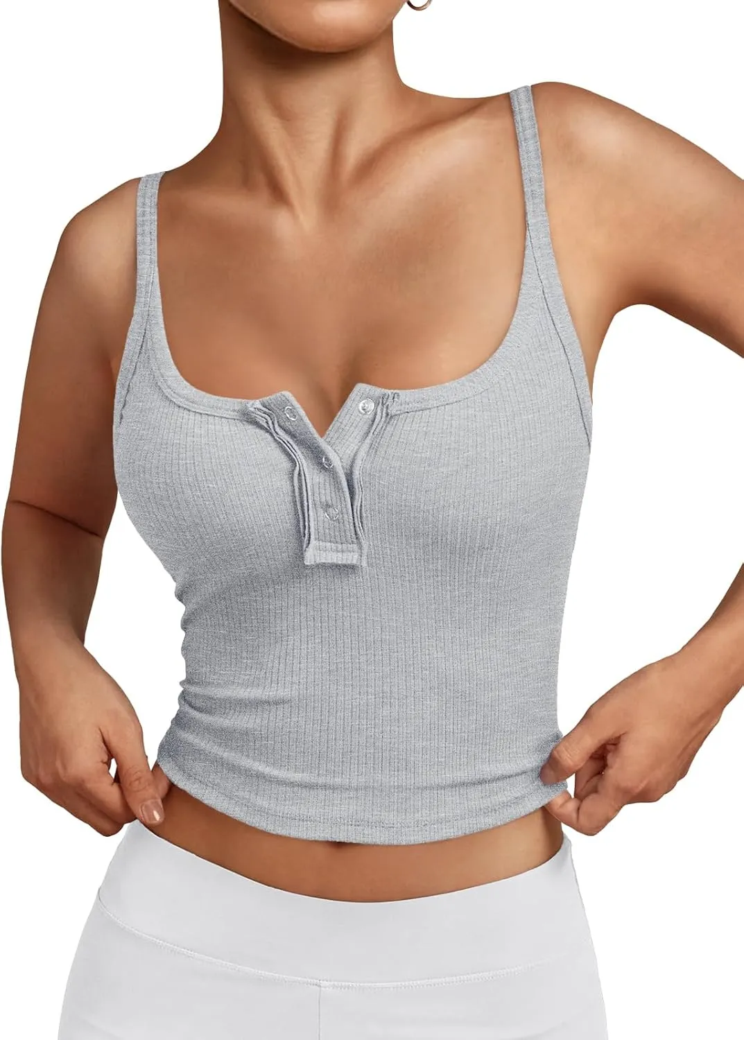 Trendy Queen Tanks Women Summer Racerback Crop Tops Camisole Ribbed Tops Shirts Going Out Beach Vacation Outfits 2025