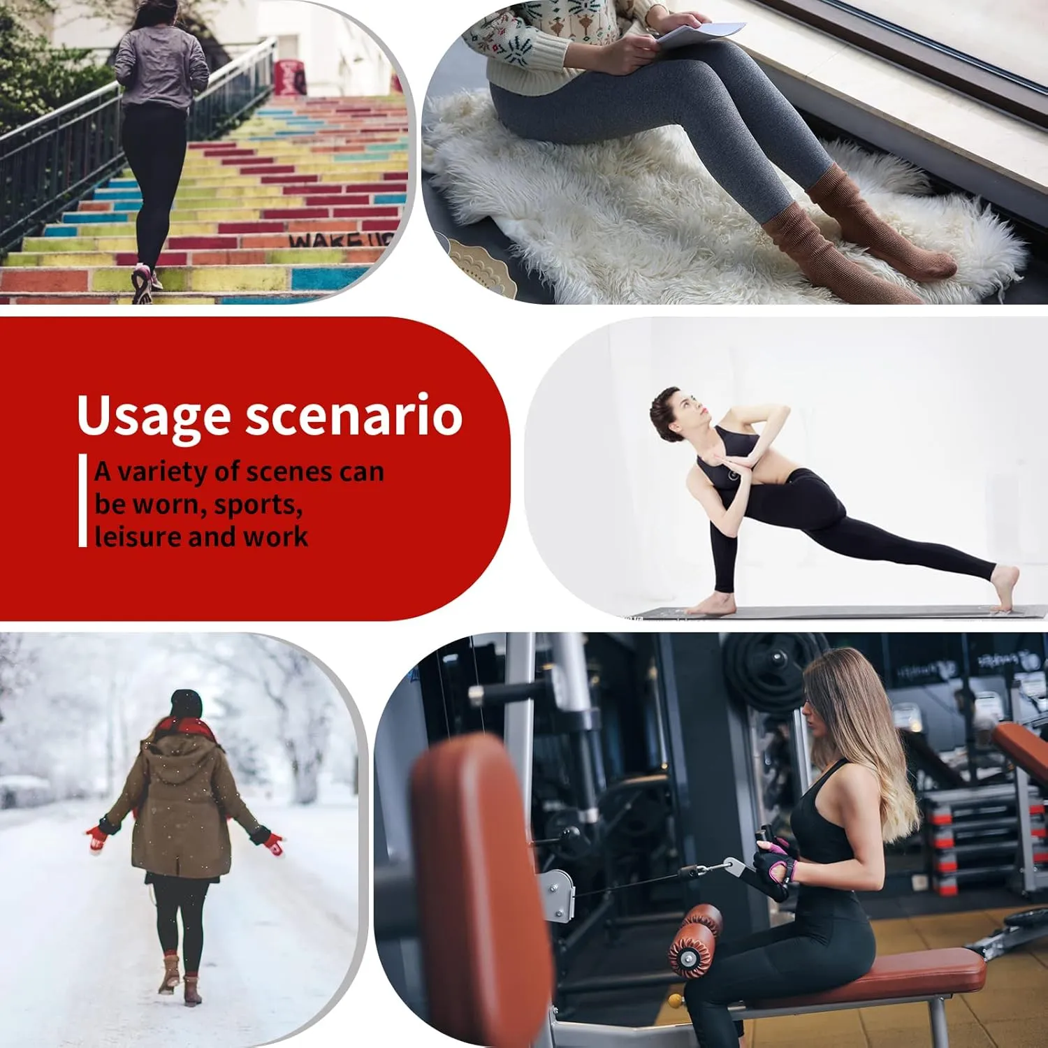 TRIUNION 3 Pack Fleece Lined Leggings Women High Waisted Thermal Winter Yoga Pants for Women Warm Running Workout Leggings