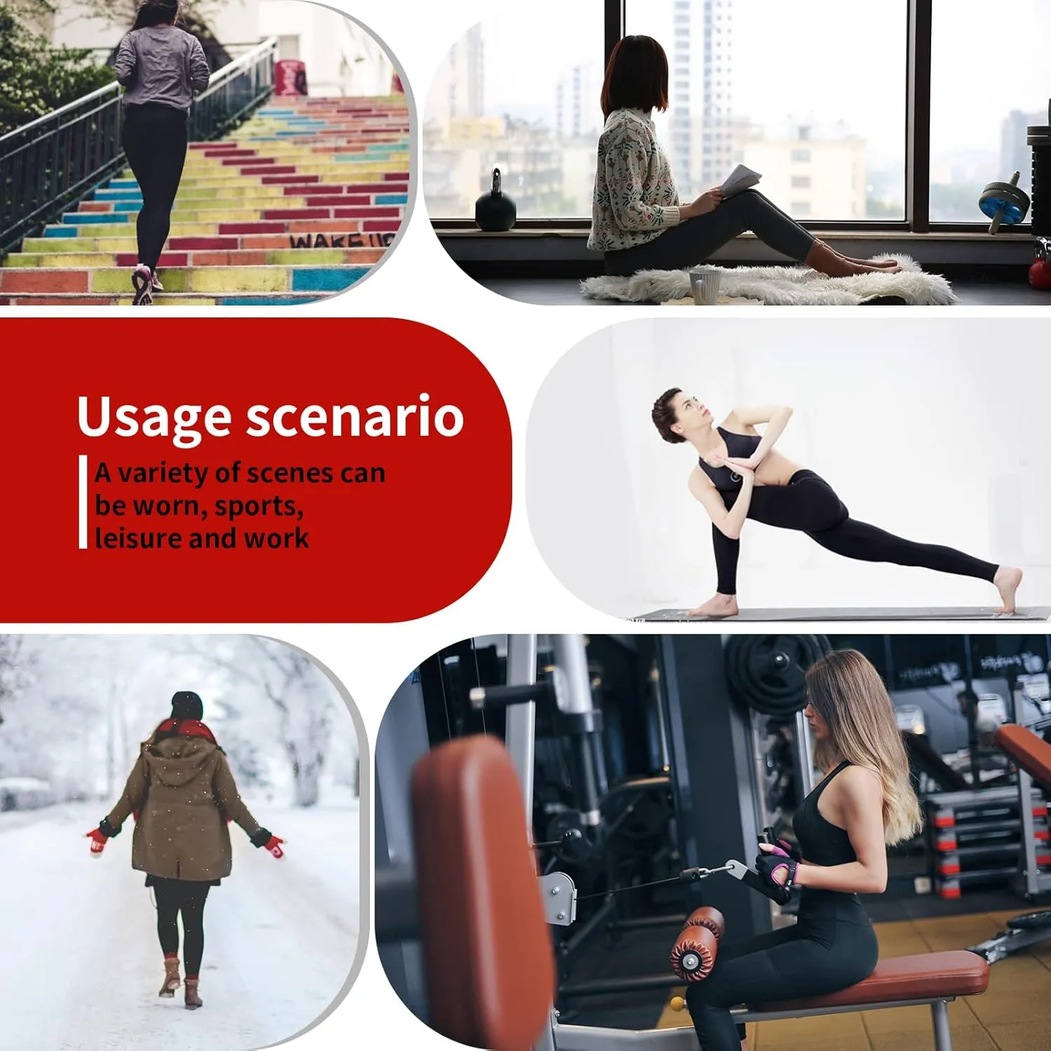 TRIUNION 3 Pack Fleece Lined Leggings Women High Waisted Thermal Winter Yoga Pants for Women Warm Running Workout Leggings