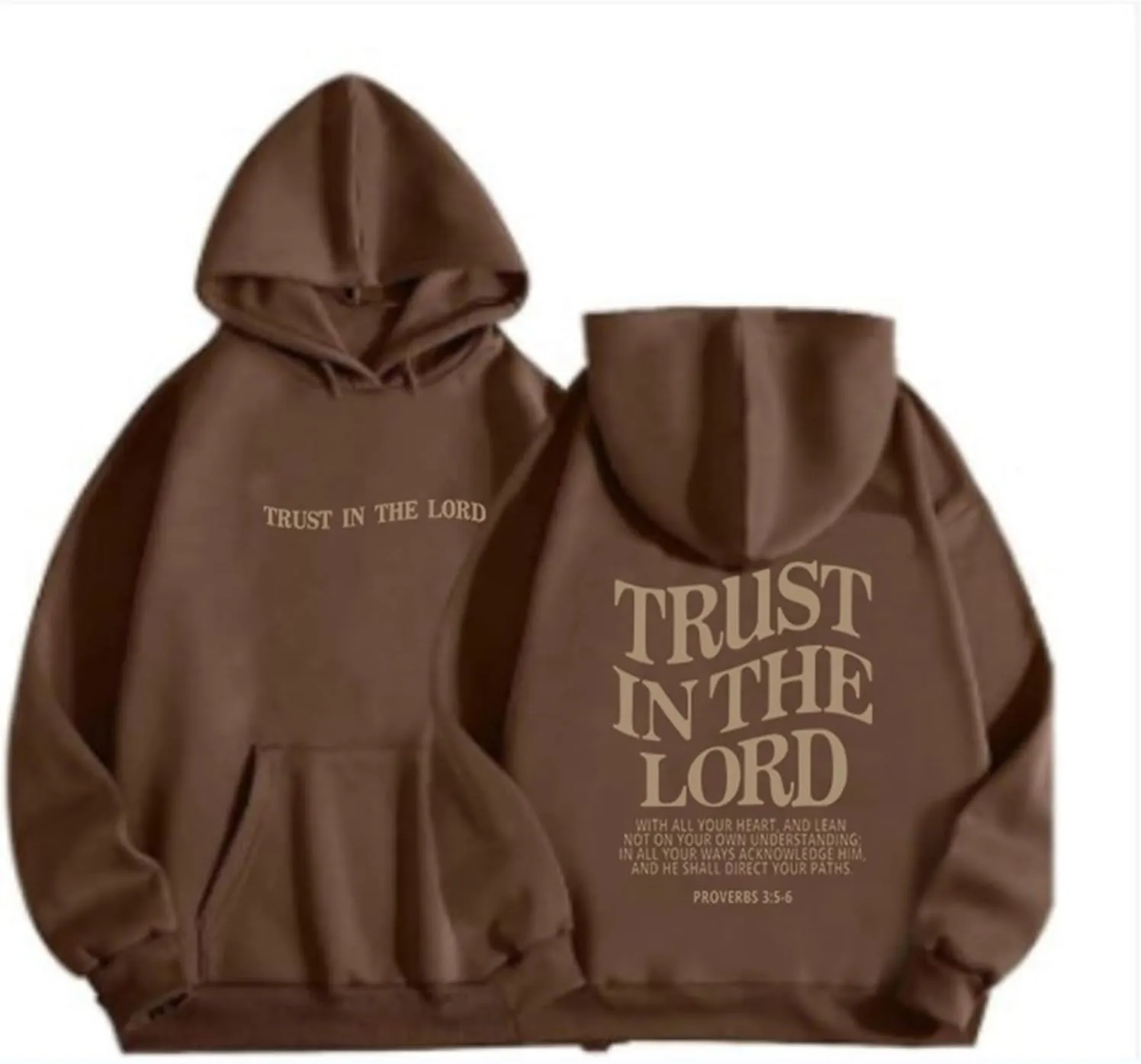 Trust in The Lord Print Hoodies for Womens Oversized Long Sleeve Casual Drawstring Fall Pullover Sweatshirts Tops