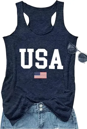 Vintage Mandala Graphic Tank Tops for Women Summer Beach Graphic Loose Tanks Vest USA Flag Vacation Racerback Tank Cami