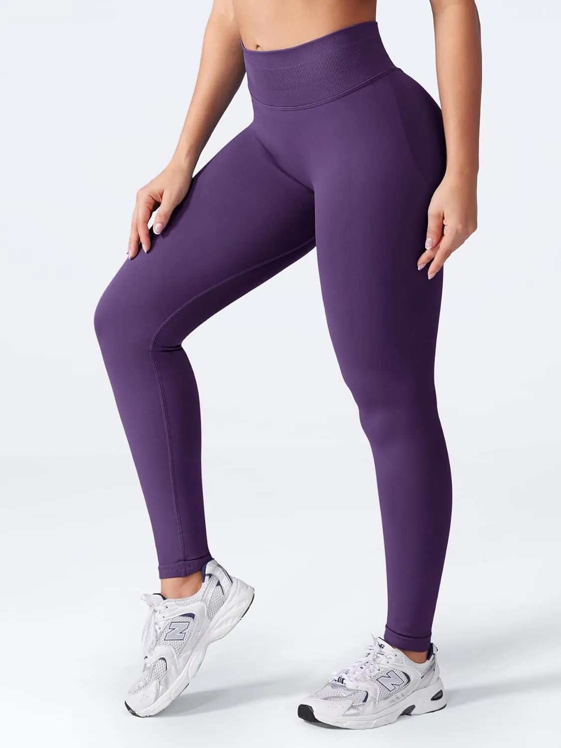 VOYJOY Women Seamless Impact Leggings Scrunch Workout Leggings Medium Waist Tummy Control Butt Lifting Gym Yoga Pants