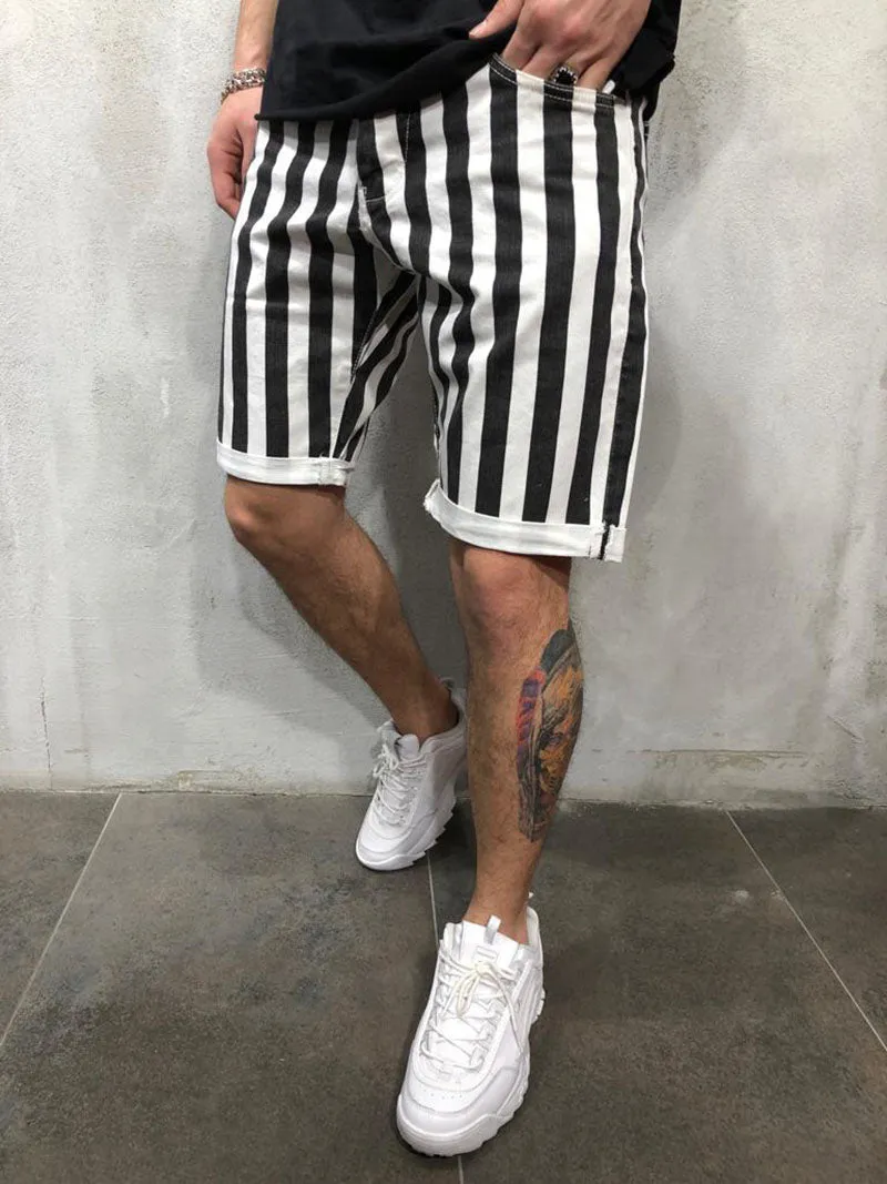 West Louis Striped Jogging Sweat Shorts