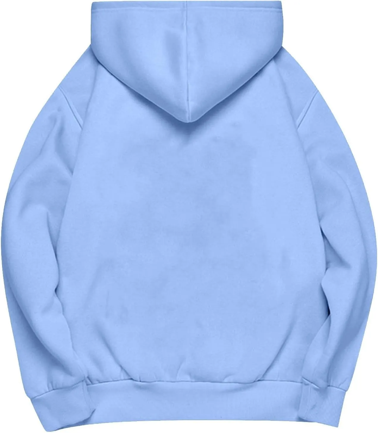 Women Oversized Hoodie Solid Color Drop Sleeve Imitation Cotton Sweatshirt Fashion Y2k Cute Loose Clothes with Pocket