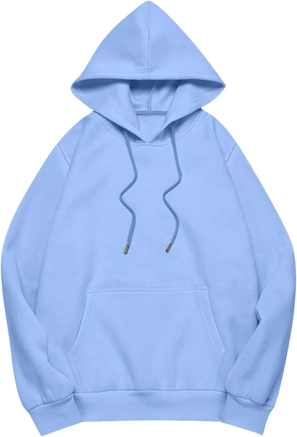 Women Oversized Hoodie Solid Color Drop Sleeve Imitation Cotton Sweatshirt Fashion Y2k Cute Loose Clothes with Pocket