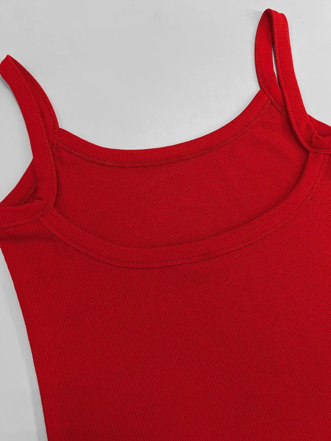 Women Summer Tops Backless Tank Tops Basic Cute 2025 Crew Neck Camisole Spaghetti Strap Going Out Slim Fit Shirts