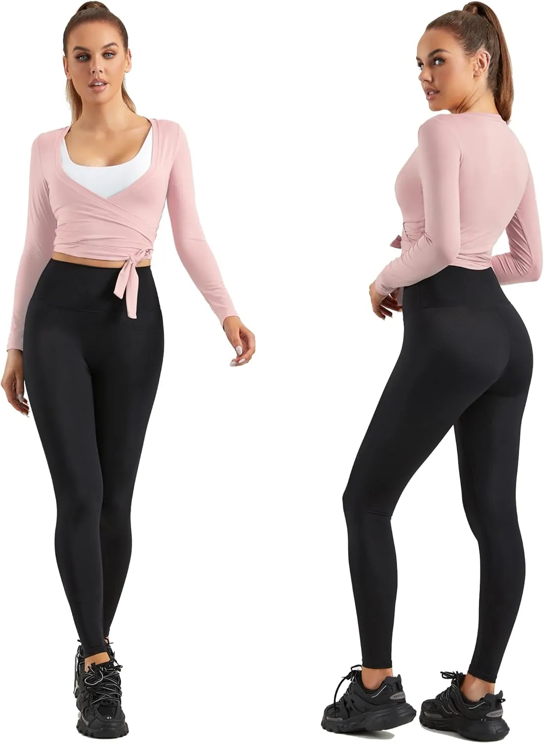 Women Tie Front Shrug Long Sleeve Bolero Cardigan Lightweight Casual Tops