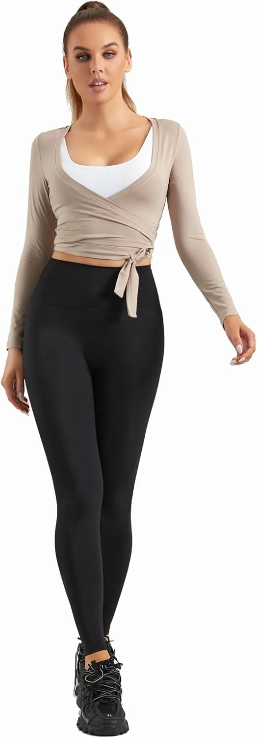 Women Tie Front Shrug Long Sleeve Bolero Cardigan Lightweight Casual Tops