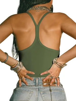 Women Workout Tops Racerback Tank Tops Basic Cute Summer 2025 Camisole Crew Neck Going Out Slim Fit Shirts