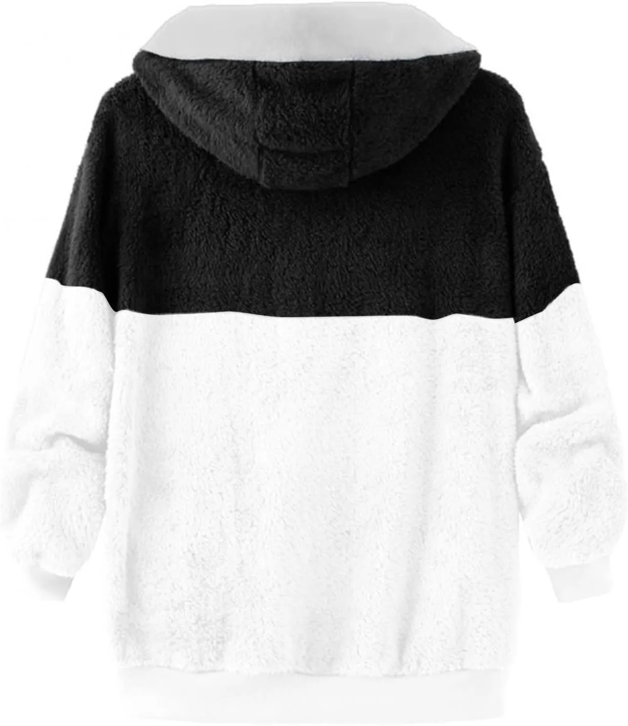 Women's Casual Fashion Loose Solid Color Hat Plus Fleece Collar Pocket Jacket