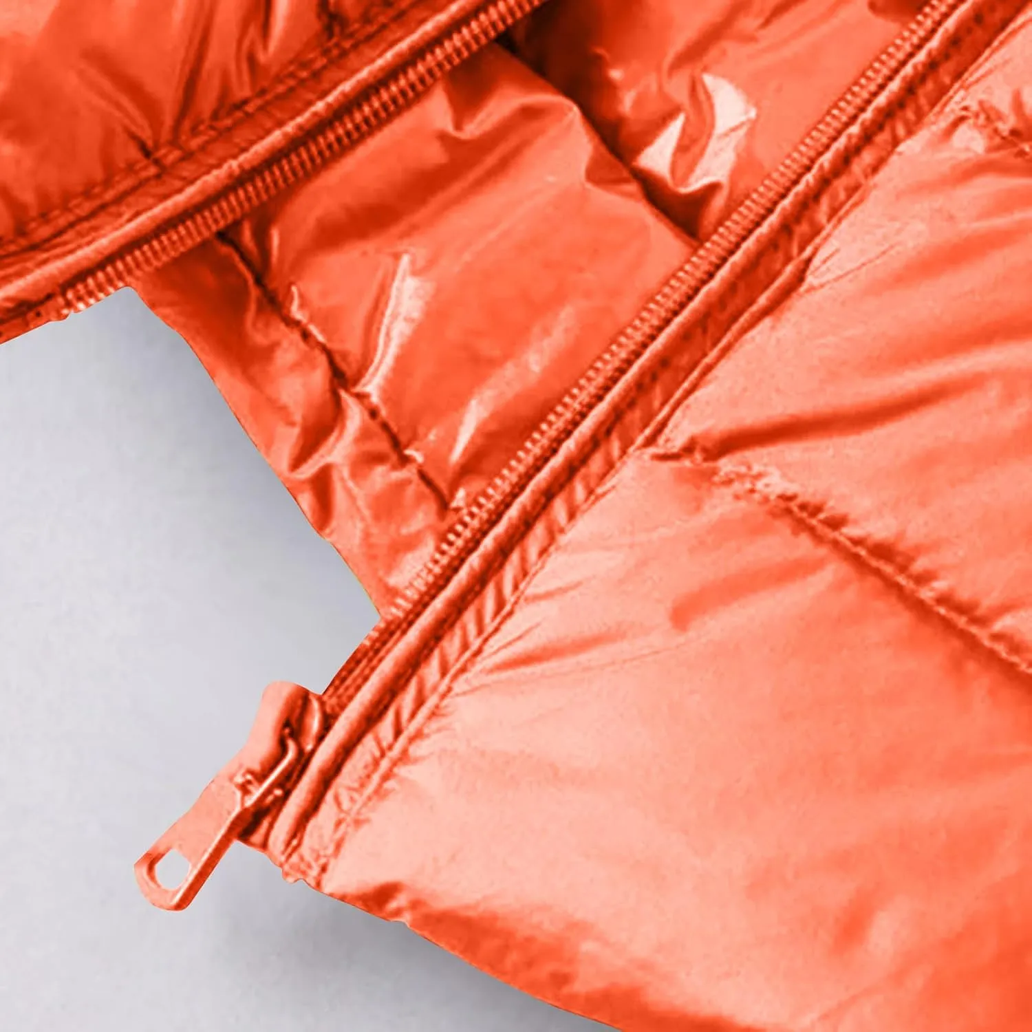 Womens Down Vest Coat Quilted Sleeveless Puffer Jacket Winter Warm Slim Fit Cotton-Padded Waistcoat Solid Color Gilet