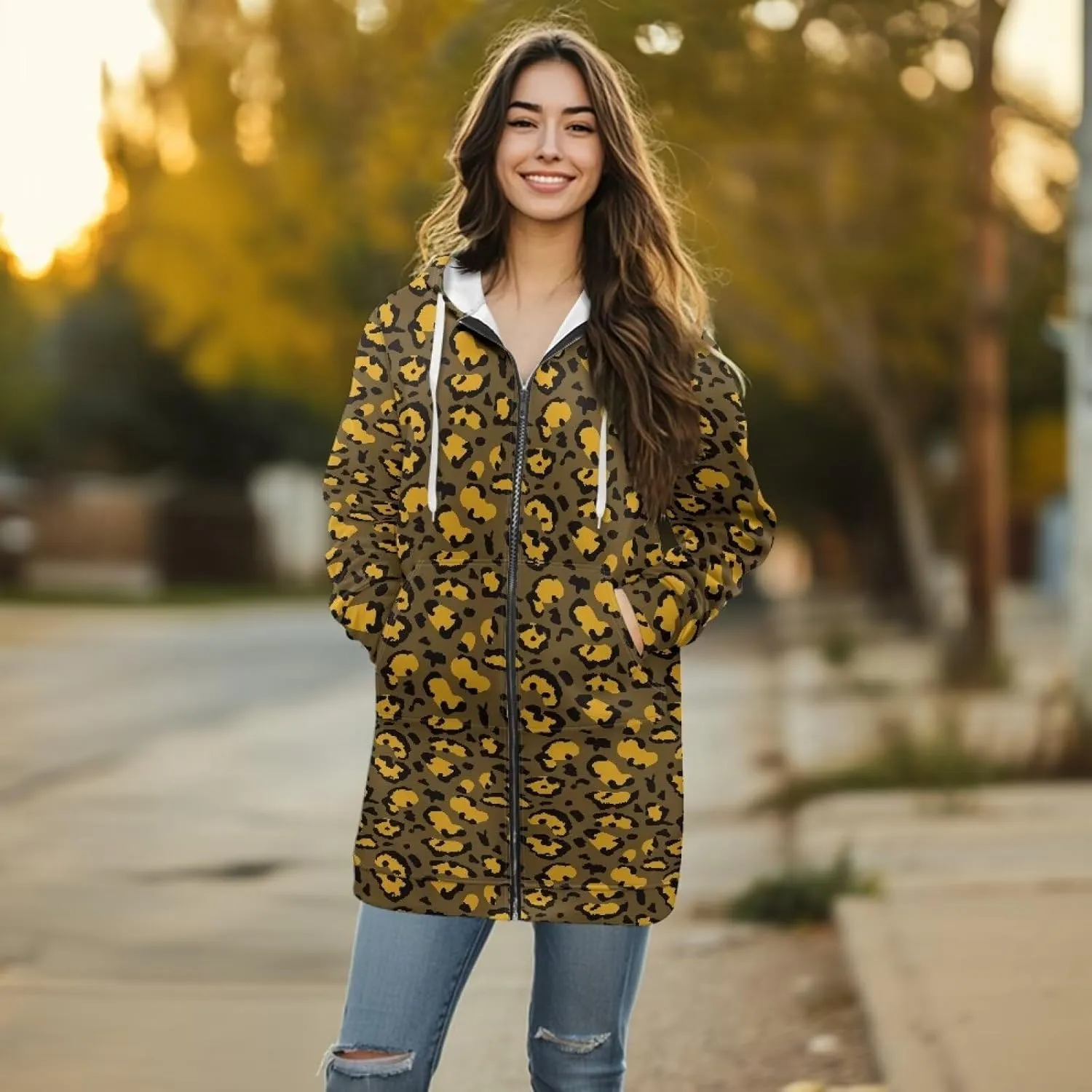 Women's Full Zip Up Hoodie Long Sleeve Zipper Pullover Hoodies Fall Long Jackets with Pockets Tunic Sweatshirt Cardigan S-3XL