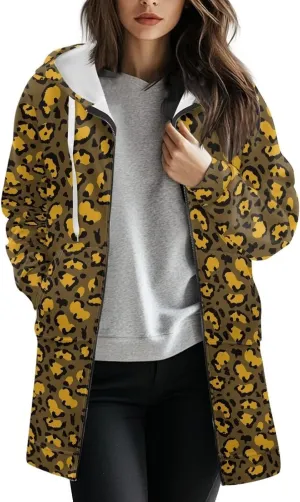 Women's Full Zip Up Hoodie Long Sleeve Zipper Pullover Hoodies Fall Long Jackets with Pockets Tunic Sweatshirt Cardigan S-3XL