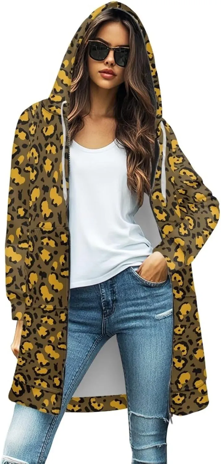 Women's Full Zip Up Hoodie Long Sleeve Zipper Pullover Hoodies Fall Long Jackets with Pockets Tunic Sweatshirt Cardigan S-3XL