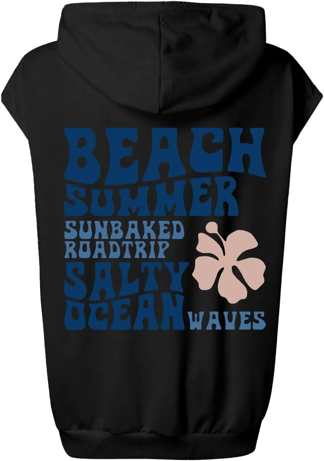 Womens Hawaii Hooded Tank Top,Palm Graphic Print Cap Sleeve Athletic Exercise Loose Fit Casual Oversized Hoodie Vest