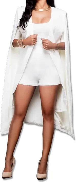 Women's Long Open Slit Sleeve Cloak Capes Jacket 4XXL Open Front Long Slit Blazer Cape Coat Plus Size