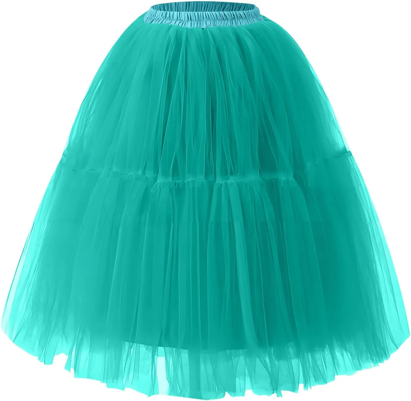 Women's Mesh Splicing Tulle Skirt Trendy Tutu Ball Skirts Comfy Flirty Cute Dress Petticoat Puffy Princess Skirt