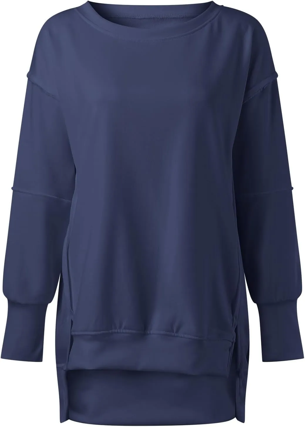 Womens Oversized Sweatshirts 2024 Casual Crewneck Loose Pullover Tunic Tops Shirts Comfy Fall Fashion Clothes