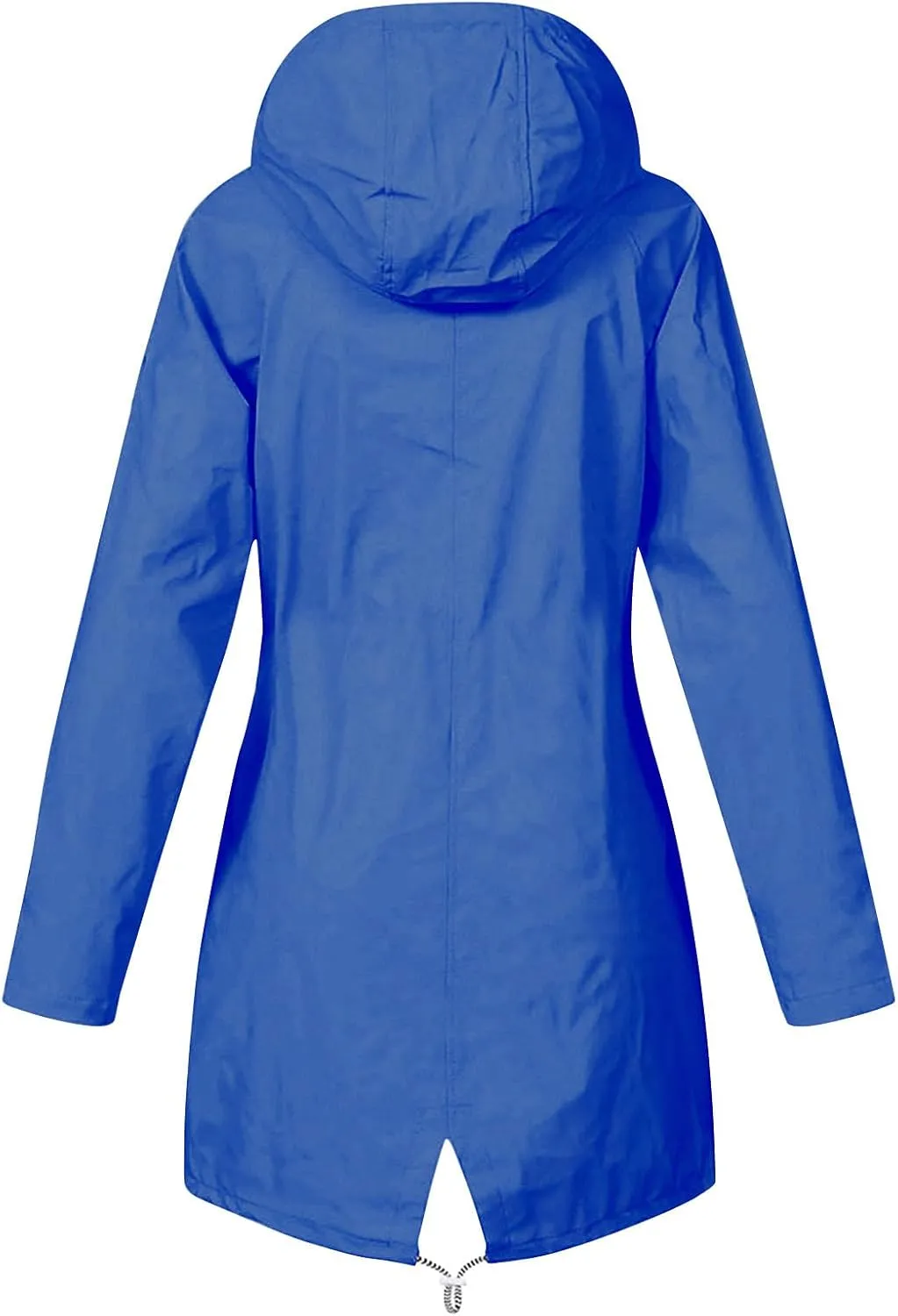 Women's Raincoat Windbreaker Zipper Hoodies Rain Jacket Waterproof Lightweight Outdoor Rain Coat Hooded Trench Coats