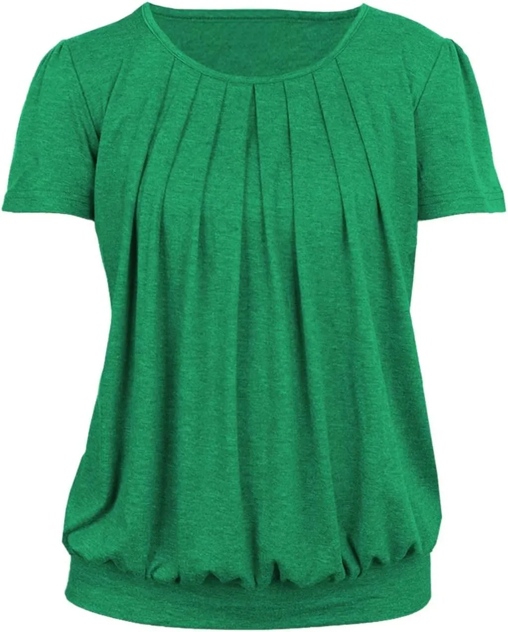 Women's Short Sleeve Tunic Tops Scoop Neck Banded Bottom Summer T Shirt for Leggings