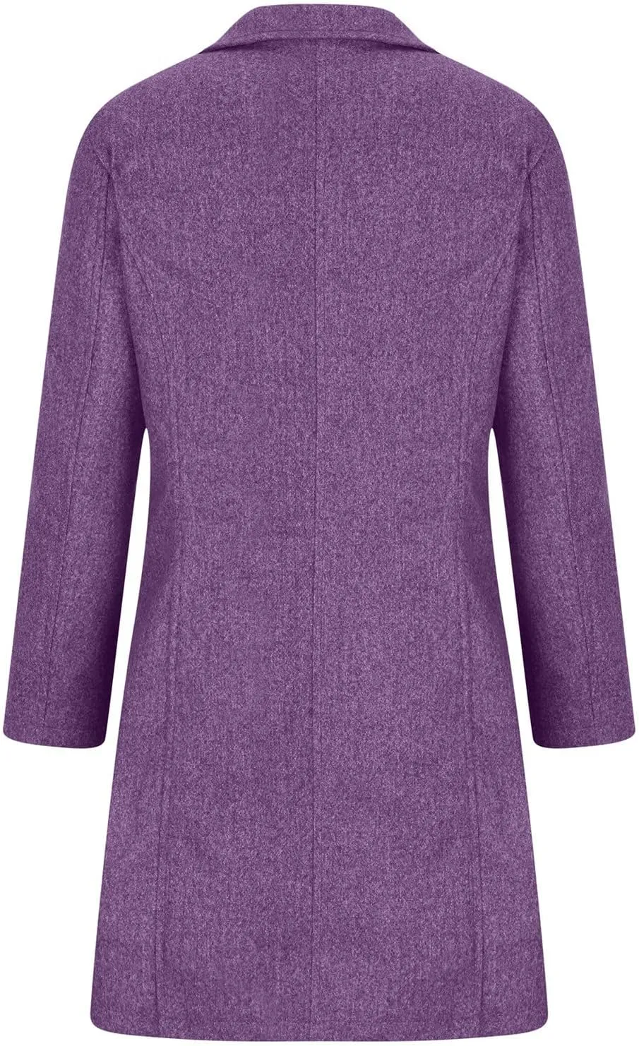 Women's Wool Blend Jackets Stand Collar Single Breasted Pea Coat Winter Fall Casual Business Long Trench Coat Outwear