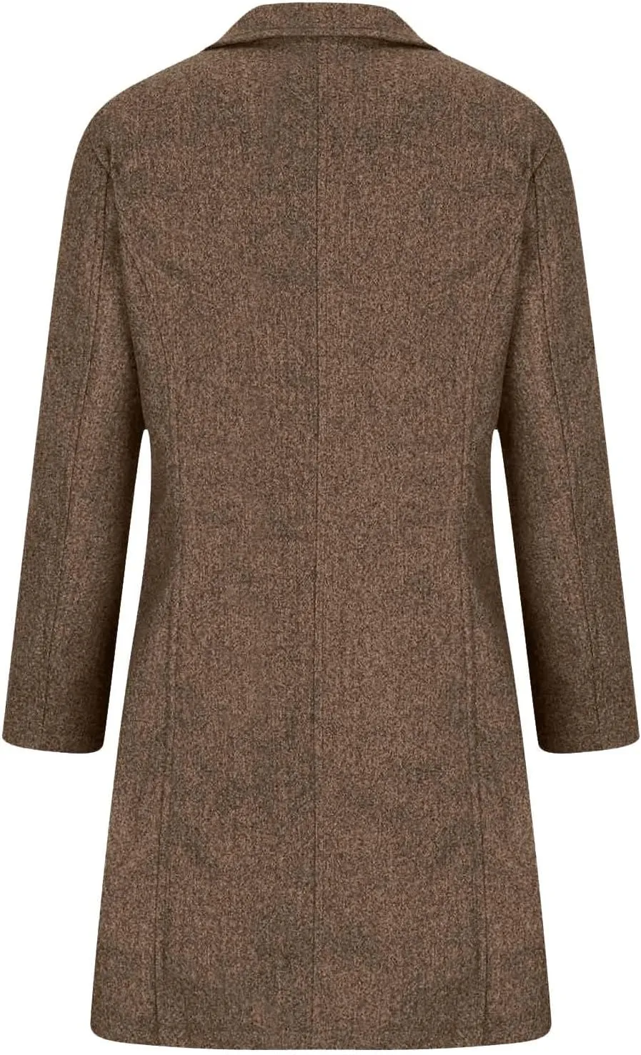 Wool Peacoats for Women 2024 Casual Single Breasted Mid-Length Jackets Coat Fall Winter Lapel Neck Windbreaker Trench Coats