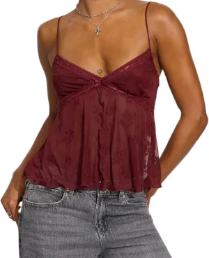 Y2k Crop Tank Top Women Sexy Sleeveless Going Out Camisole Spaghetti Strap Lace Low V Neck Halter Backless Cami