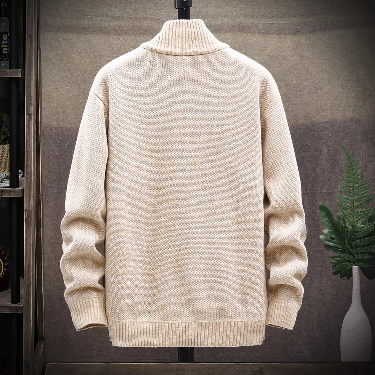 Ymosrh Winter Coats for Men Autumn and Men's Fashion Loose Cardigan Warm Lapel Hooded Jacket Sweater Mens Coats