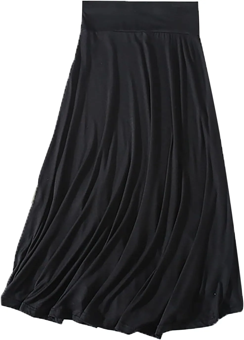 YOLAI Women's Spring Summer Loose Relaxed Soft High Waist Long Ankle Skirt Maxi Skirt Loungewear