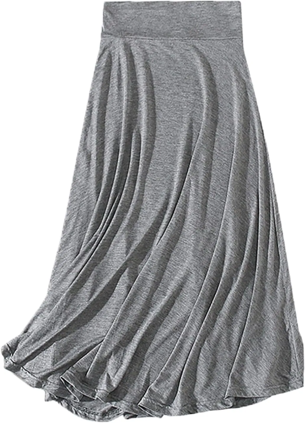 YOLAI Women's Spring Summer Loose Relaxed Soft High Waist Long Ankle Skirt Maxi Skirt Loungewear