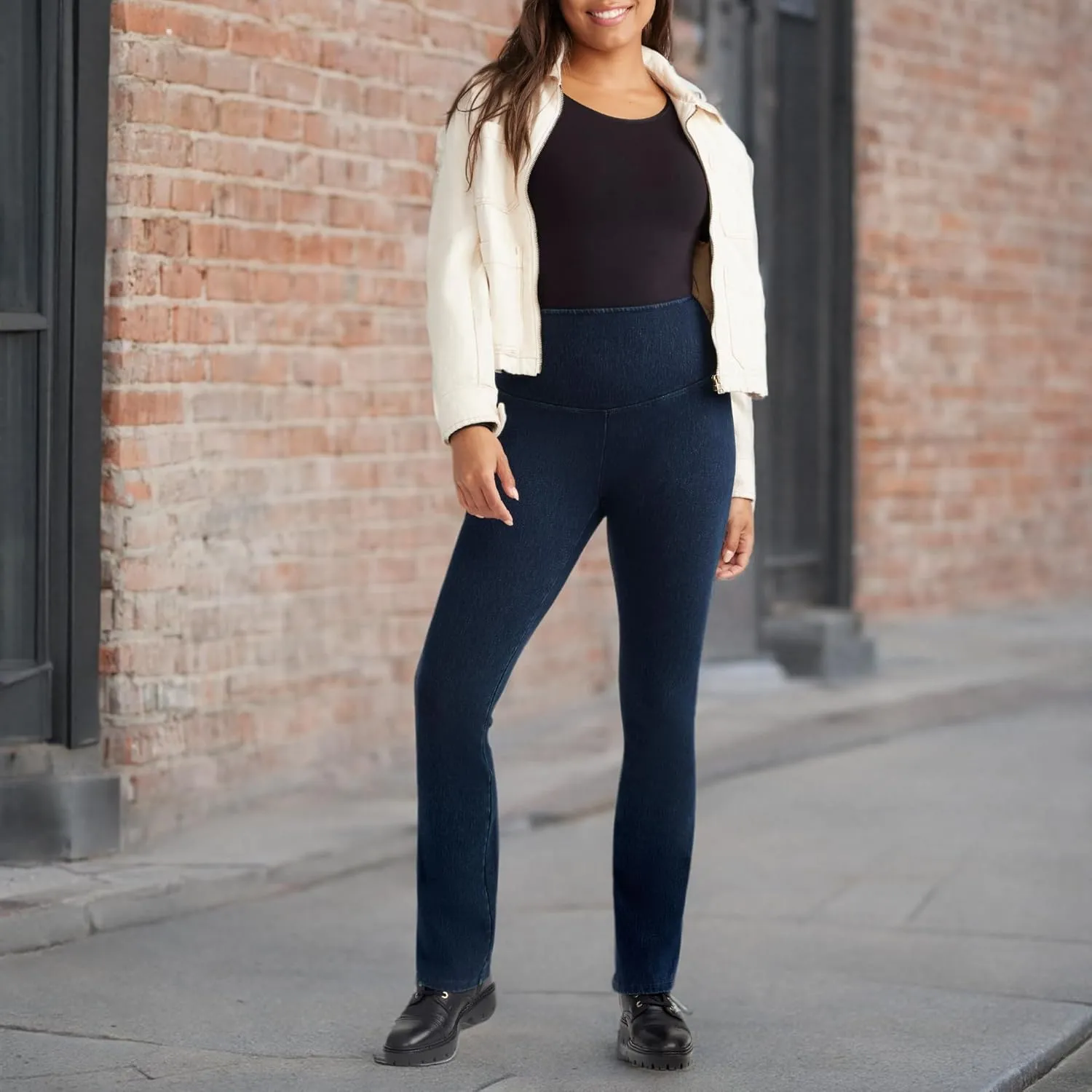 Yummie Women's Denim Boot Cut Shaping Leggings