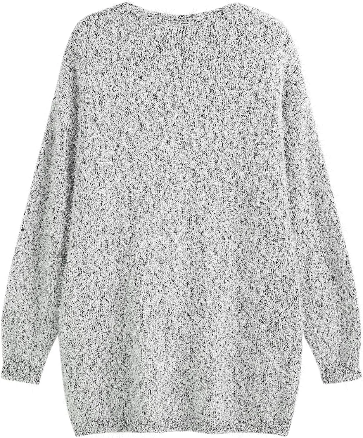 ZAFUL Womens Open Front Fuzzy Cardigan Sweaters Long Sleeve Oversized Loose Knit Sweater with Pockets