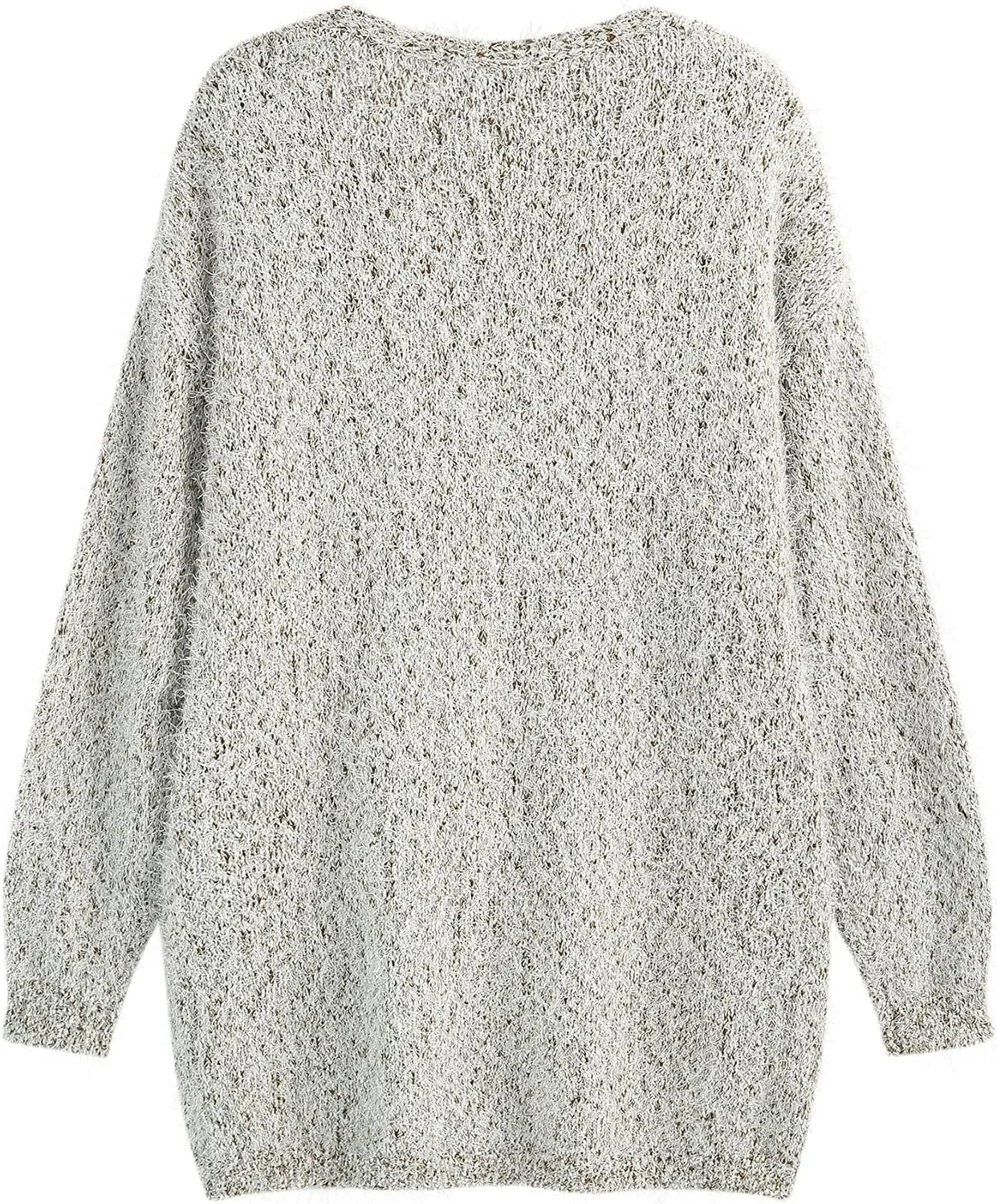 ZAFUL Womens Open Front Fuzzy Cardigan Sweaters Long Sleeve Oversized Loose Knit Sweater with Pockets