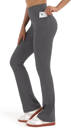 Zylioo 36 34 Inseam Tall Flare Leggings,Long Leggings for Tall Women with Pockets,Tall Flare Yoga Pants